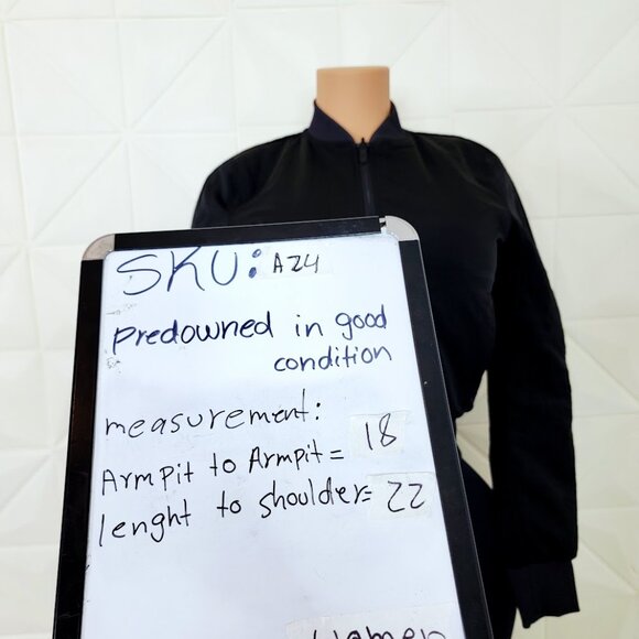 Lululemon Women's Midnight Navy Non-Stop Full-Zip Reversible Bomber Jacket Sz 2 - Picture 8 of 8